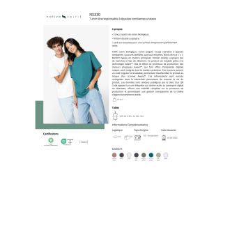 TTNS330  Tshirt écoresponsable à épaules tombantes unisexe