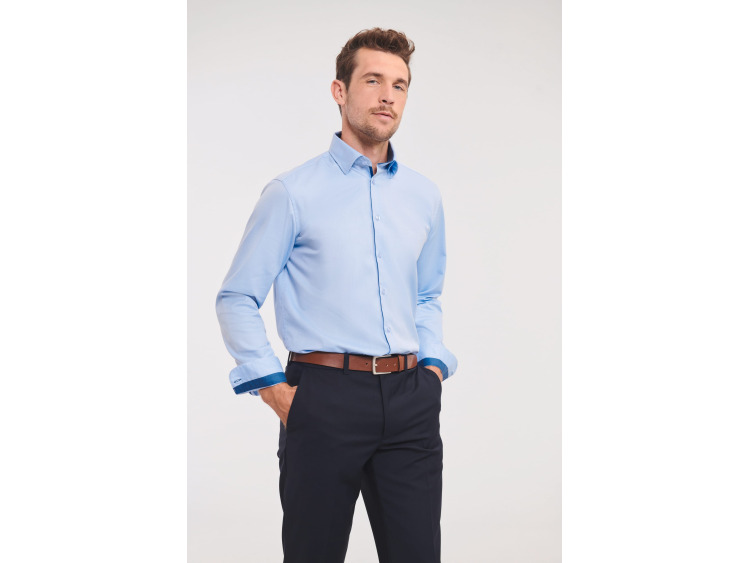 TTRU964M - Chemise &agrave; motifs chevrons manches longues