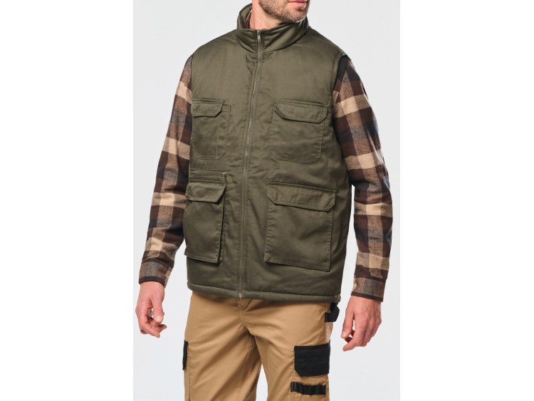 TTWK607 - Gilet polycoton multipoches rembourré unisexe