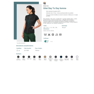 TTWK6149  Gilet Day To Day femme