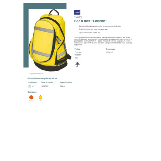 TTYYK8001  Sac à dos London