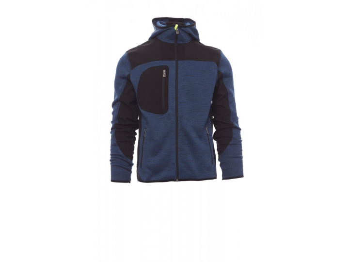 Veste capuche inserts softshell bicolore