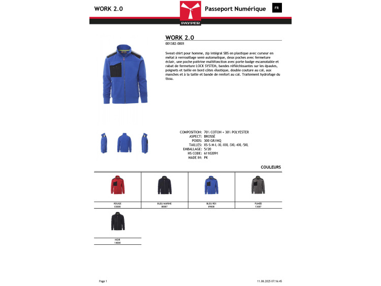 Veste poche bicolore - WORK 2.0