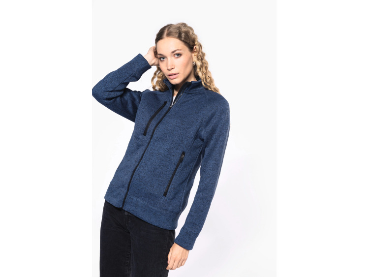 Veste zippée chinée femme - K9107
