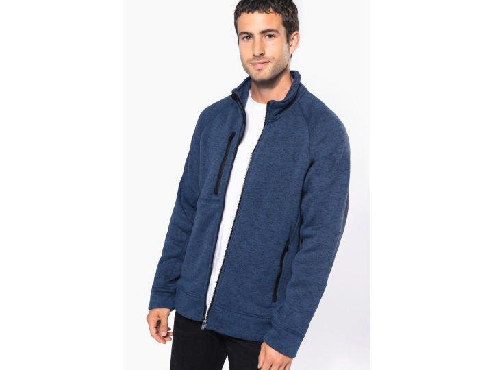 Veste zippée chinée homme  K9106