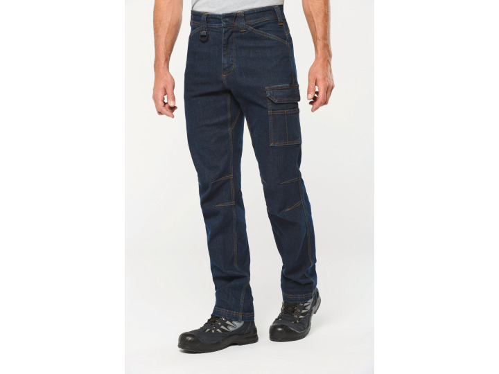 WK705  Pantalon Denim multipoches homme