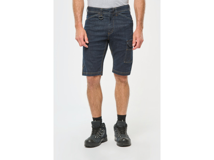WK715  Bermuda denim multipoches homme