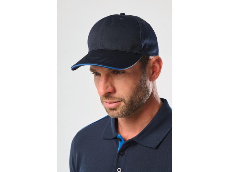 WKP145 - Casquette sandwich contrast&eacute; 6 panneaux OEKO-TEX&reg; STANDARD 100